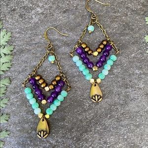 $10!!! Boho Lotus Flower Earrings